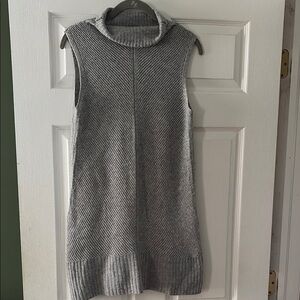 Halogen Charcoal Sleeveless Cowl Neck Sweater
